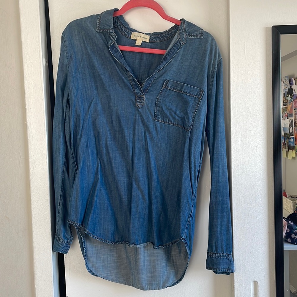 Cloth & Stone Denim Top